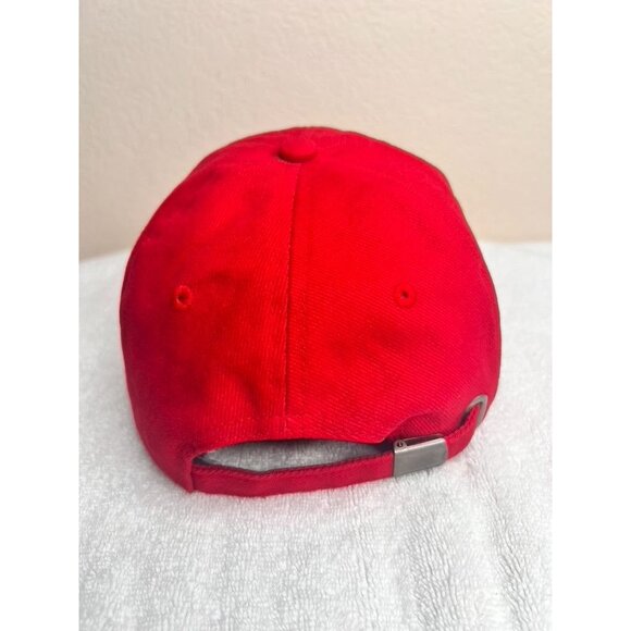 Eastbourne Borough F.C. Red Baseball Cap Adjustable Embroidered Logo Priory Lane - Picture 4 of 11